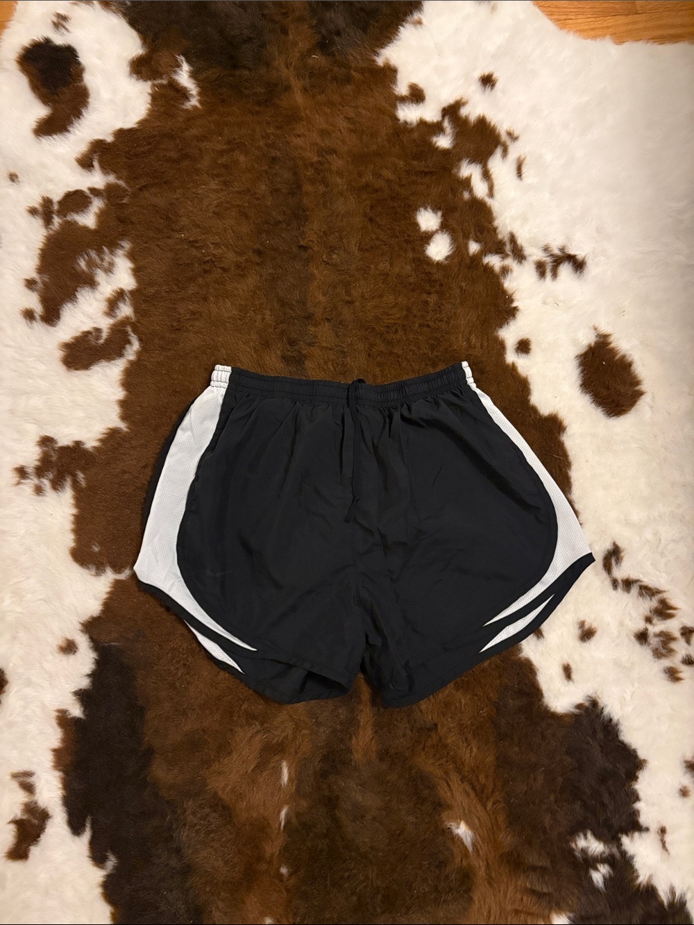Nike Black Athletic Shorts with White Side Panels